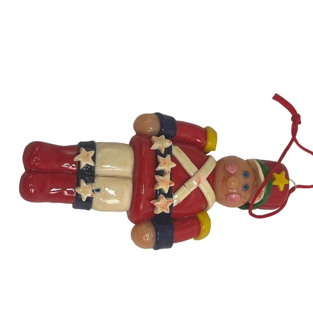 Holiday Christmas Tree Ornament Ceramic Toy Soldier 1989 RARE